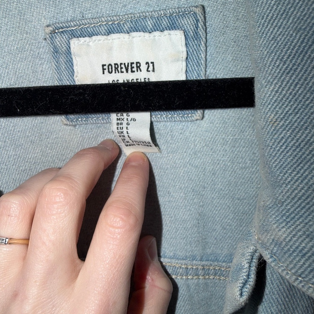 Distressed denim jacket - Picture 2 of 3